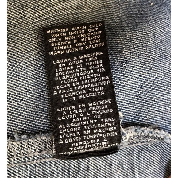 BBJ Los Angeles Distressed Destroyed Jeans Jacket Size Small Boom Boom Jeans - Picture 5 of 11